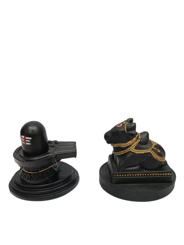 Shivling and Nandi Brass Idol Set for Pooja and Home Decor (15x15x8 cm)