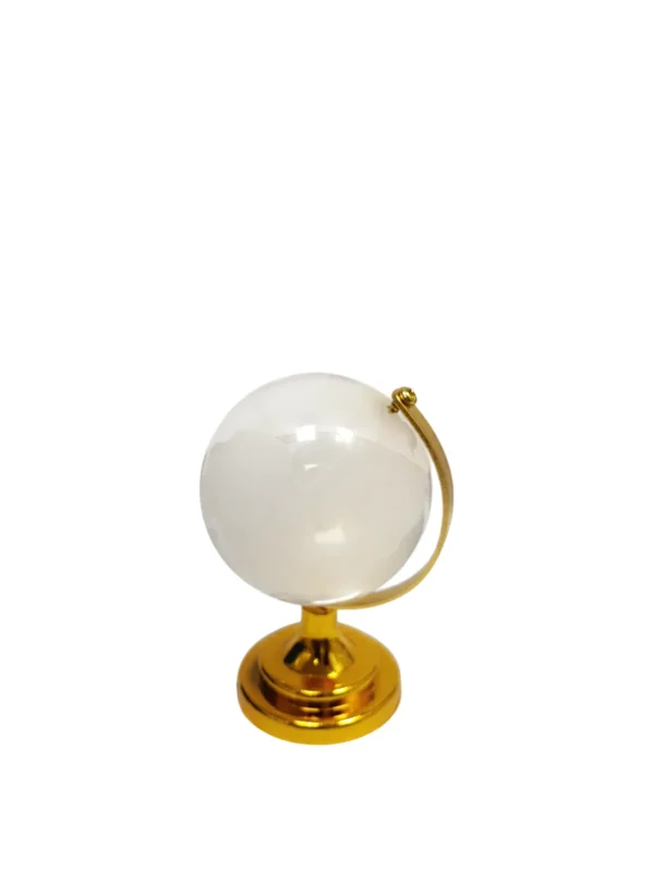 Miniature Decorative Globe with Gold Stand (7.5x7.5x10 cm)