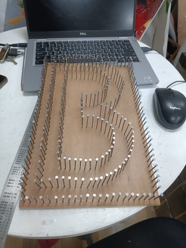 Custom String Art Logo Installation