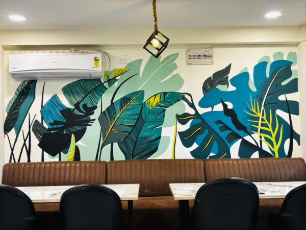 Tropical Foliage Café Wall Mural